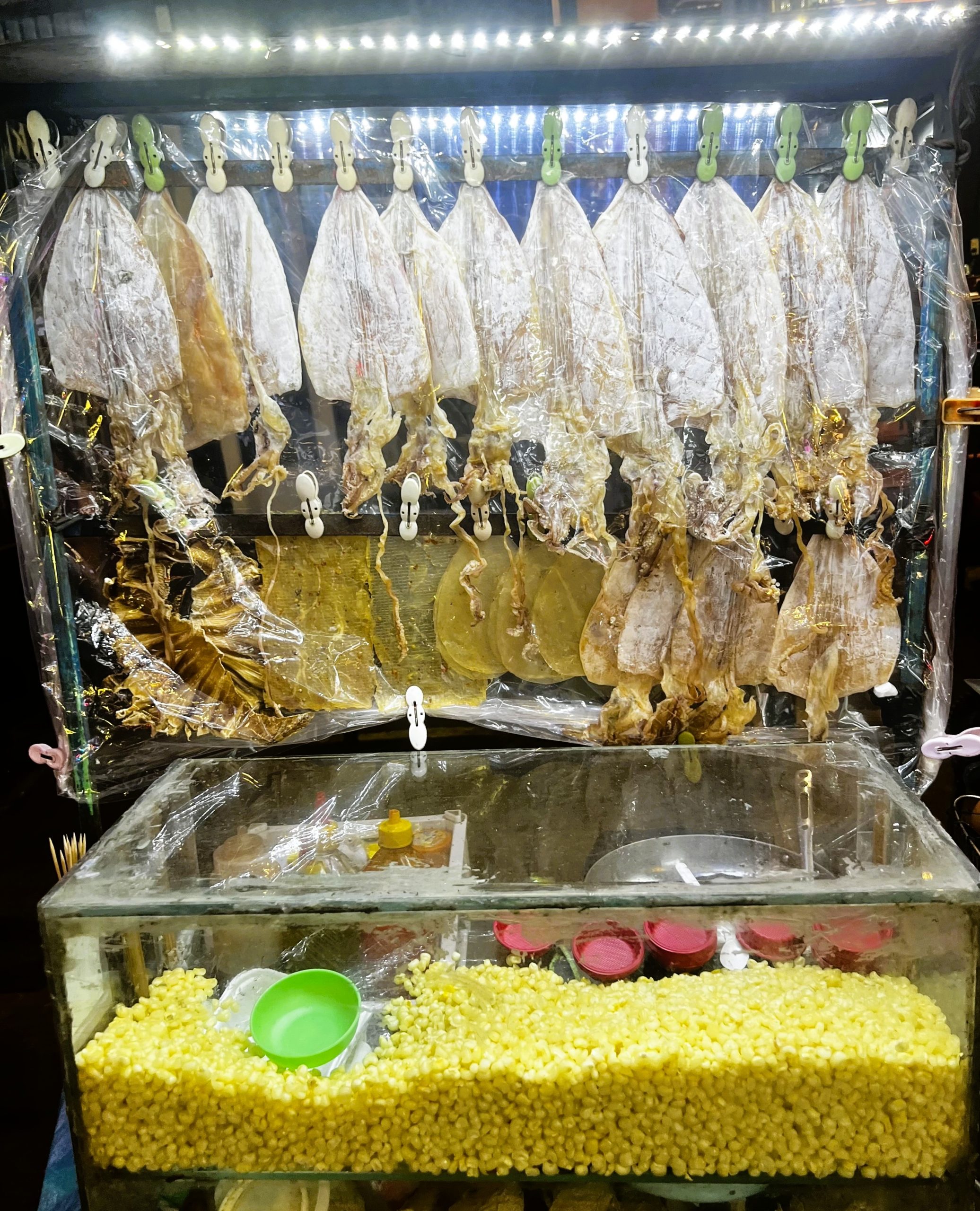 street food, dried squid