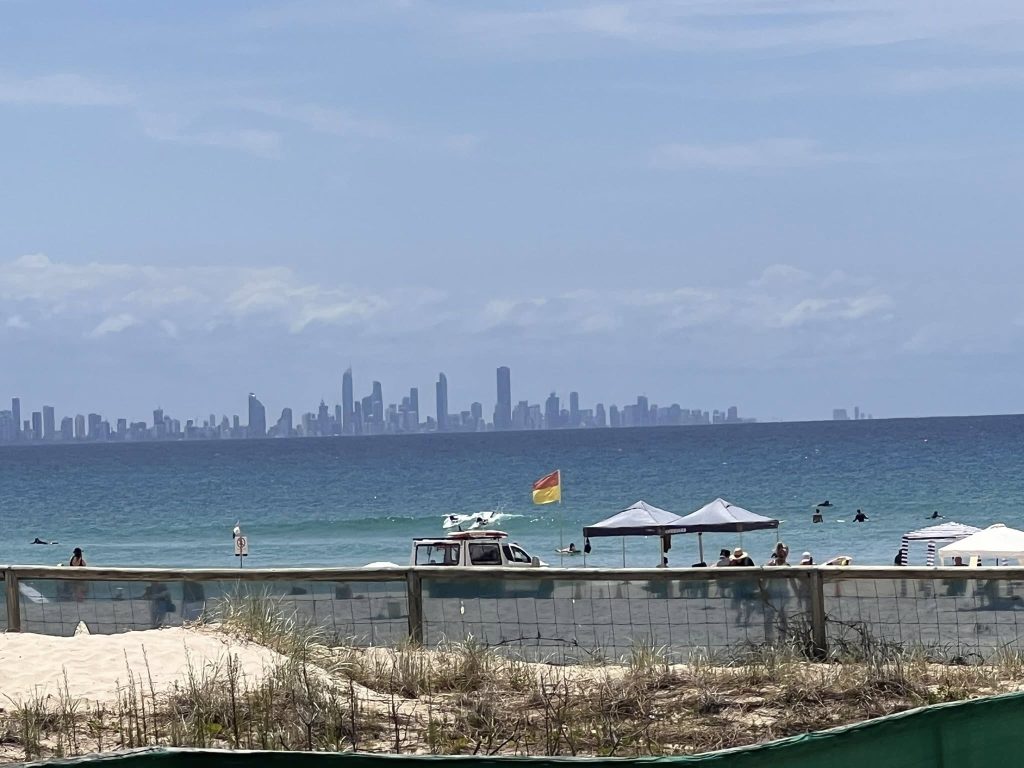 Surfers Paradise on a clear day from Coolangatta