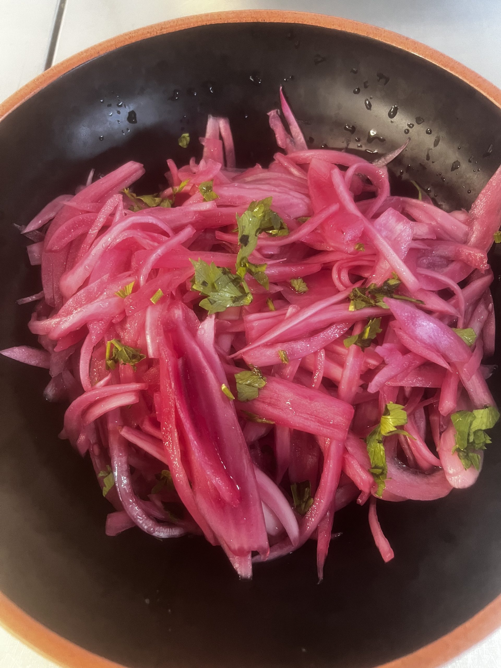 marinated Tropea red onions